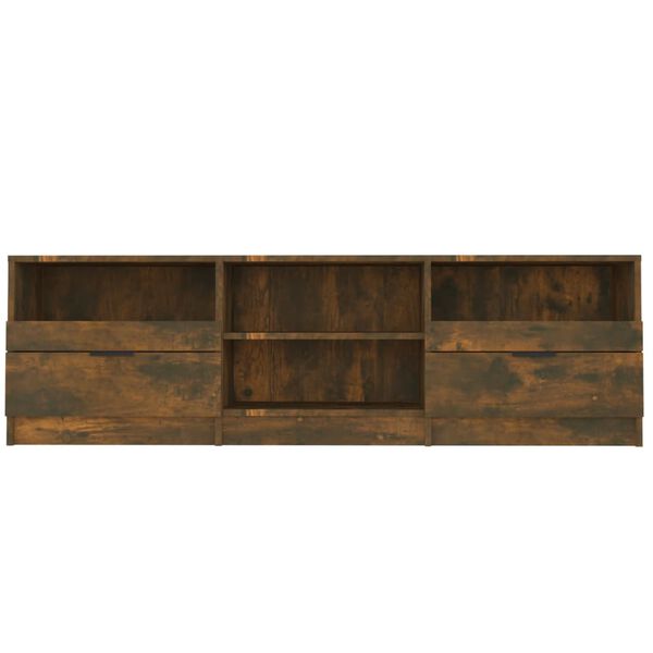 vidaXL TV Cabinet Smoked Oak Engineered Wood Large TV Cabinet