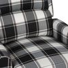 vidaXL Massage Reclining Chair Black and White Plaid