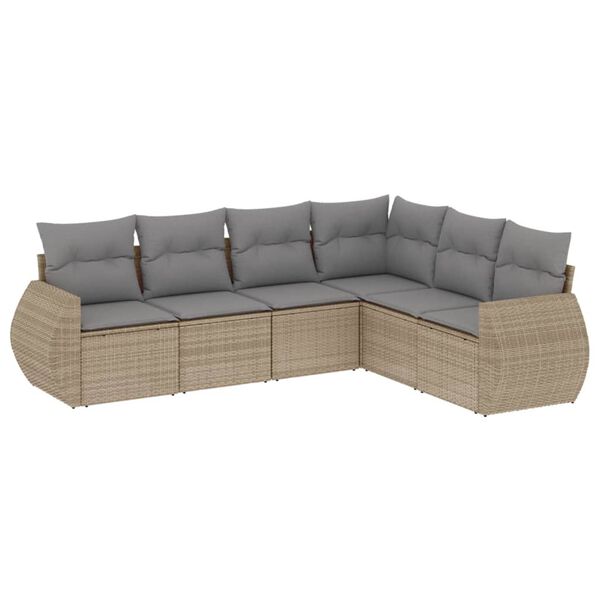 vidaXL Garden Sofa Set Beige, Light Grey