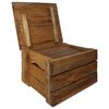 vidaXL Storage Crate Natural Mahogany Solid mahogany wood
