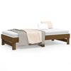 vidaXL Day Bed Honey brown Solid pinewood Full Pull-Out Day Bed