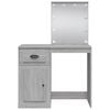 vidaXL Dressing Table Grey sonoma Engineered wood, glass