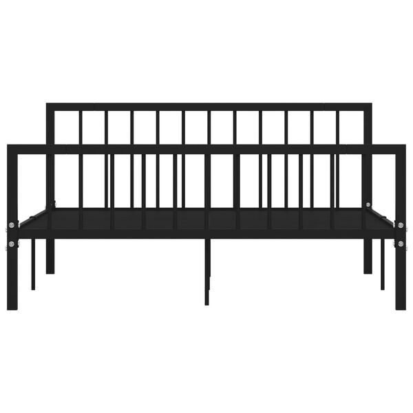 vidaXL Bed Frame Black Metal Full Durable Bed Frame Rectangular