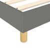 vidaXL Bed Frame Dark Gray Polyester, Plywood, Engineered Wood Twin