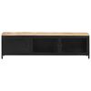 vidaXL TV Cabinet Natural brown and black