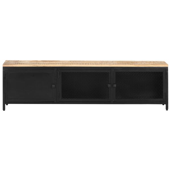 vidaXL TV Cabinet Natural brown and black