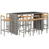 vidaXL Garden Bar Set Grey