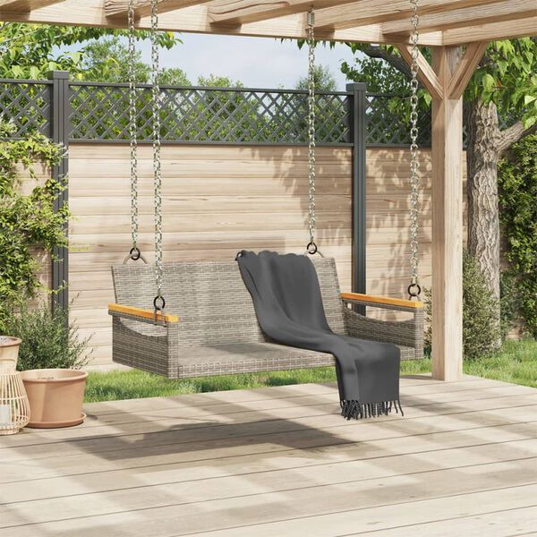 vidaXL Patio Swing Bench Gray