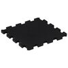 vidaXL Rubber Floor Tiles 9 pcs Black 0.63" 11.8"x11.8"