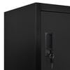 vidaXL Locker Cabinet Black Steel Locker Cabinet Rectangular Modern