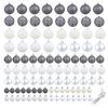 vidaXL Christmas Ball Set of 100 White, Grey Plastic Small, Medium