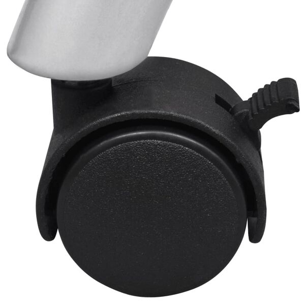 White Foldable Manicure Nail Table with Castors