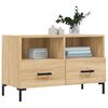 vidaXL TV Cabinet Sonoma oak Engineered wood, iron TV Cabinet