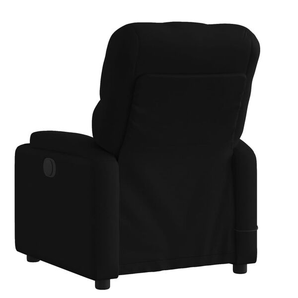 vidaXL Massage Recliner Chair Black Polyester Regular