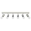 vidaXL Ceiling Spotlight Nickel 28.74 x 2.56 x 4.53 in Metal