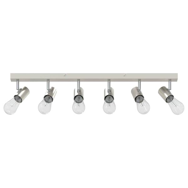 vidaXL Ceiling Spotlight Nickel 28.74 x 2.56 x 4.53 in Metal