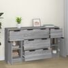 vidaXL Sideboard Set of 3 Grey Sonoma Engineered wood Large Storage
