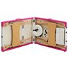 vidaXL Foldable Massage Table 3 Zones Wood White and Pink