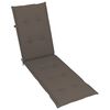vidaXL Deck Chair Taupe Solid Acacia hardwood Standard Foldable