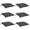 vidaXL Chair Cushions 6 pcs Anthracite 19.7"x19.7"x2.8" Oxford Fabric
