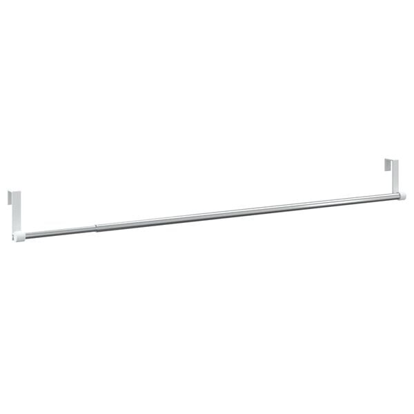 vidaXL Curtain Rail White Aluminum 24-41 inches length Extendable