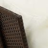 vidaXL Garden Sofa Brown PE rattan, powder-coated steel, polyester fabric