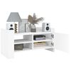 vidaXL TV Cabinet White Engineered wood Medium TV Cabinet Rectangular