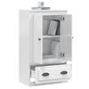 vidaXL Highboard High gloss white Engineered wood Medium Highboard