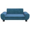 vidaXL Kids Sofa Blue 27.6x17.7x13.0" Velvet