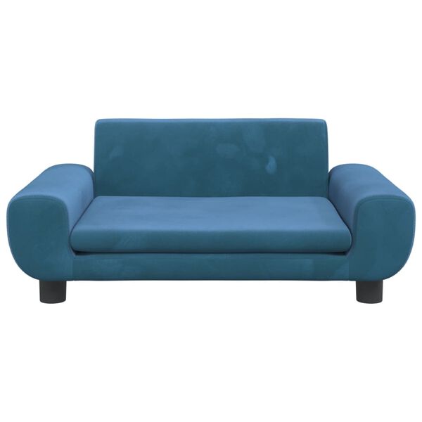 vidaXL Kids Sofa Blue 27.6x17.7x13.0" Velvet