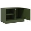 vidaXL TV Cabinet Set of 2 Olive Green Cold-Rolled Steel Medium