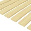vidaXL Slatted Bed Base Natural wood Solid poplar wood 70 x 79 in