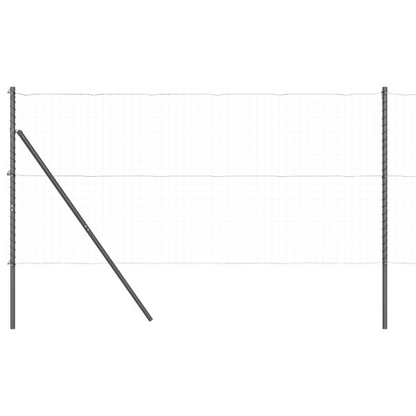 vidaXL Fence Post Other 52 pcs Grey 1.26 x 1.26 x 74.80 in Steel