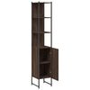 vidaXL Bathroom Cabinet Brown Oak Engineered wood Tall and Slim