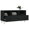 vidaXL TV Cabinet Black Engineered wood, iron TV Cabinet Rectangular
