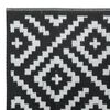 vidaXL Outdoor Carpet White and Black Polypropylene 31.5 x 98.4 in