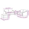 vidaXL Sofa Set Black Fabric (100% polyester), Metal, Textilene, Plywood