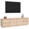 vidaXL TV Cabinet natural pine Solid pine wood Large Storage