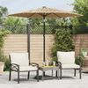 vidaXL Garden Parasol Brown Material: 100% polyester, Powder-Coated Steel