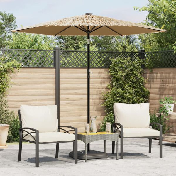 vidaXL Garden Parasol Brown Material: 100% polyester, Powder-Coated Steel