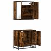 vidaXL Bathroom Furniture Set Smoked oak Engineered wood Medium