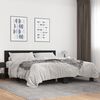 vidaXL Bed Frame Black Engineered Wood and Metal Super King Durable
