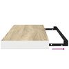 vidaXL Wall Shelf Oak and White Honeycomb MDF 23.6x9.3x1.5 in