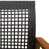 vidaXL Garden Lounge Set Black PE Rattan Medium Durable
