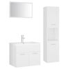 vidaXL Bathroom Furniture Set White Engineered Wood Medium