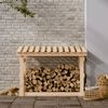 vidaXL Firewood Rack 42.5x25.4x30.3" Solid Wood Pine