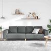 vidaXL Living Room Couch Dark Grey 98.43 x 30.31 x 29.92 in Polyester