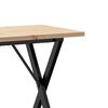 vidaXL Dining Table Natural Pine Wood and Black