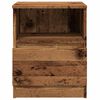 vidaXL Bedside Cabinet Set of 2 Old wood Engineered wood, metal Standard