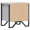 vidaXL Bedside Cabinet Gray Sonoma Engineered Wood, Metal Small